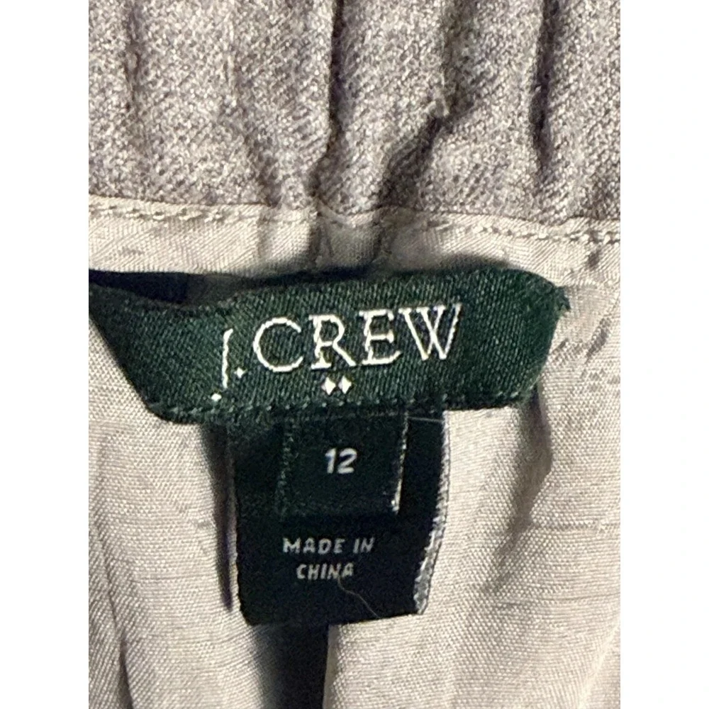 J.Crew Skirt Womens 12 Gray Wool Blend A-Line Pull On Mini Lined Pockets Casual